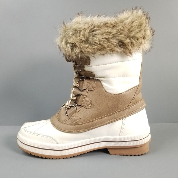 Mix No. 6 Bellet Women's Snow Boots White/Tan Size US-7 - Picture 3 of 13